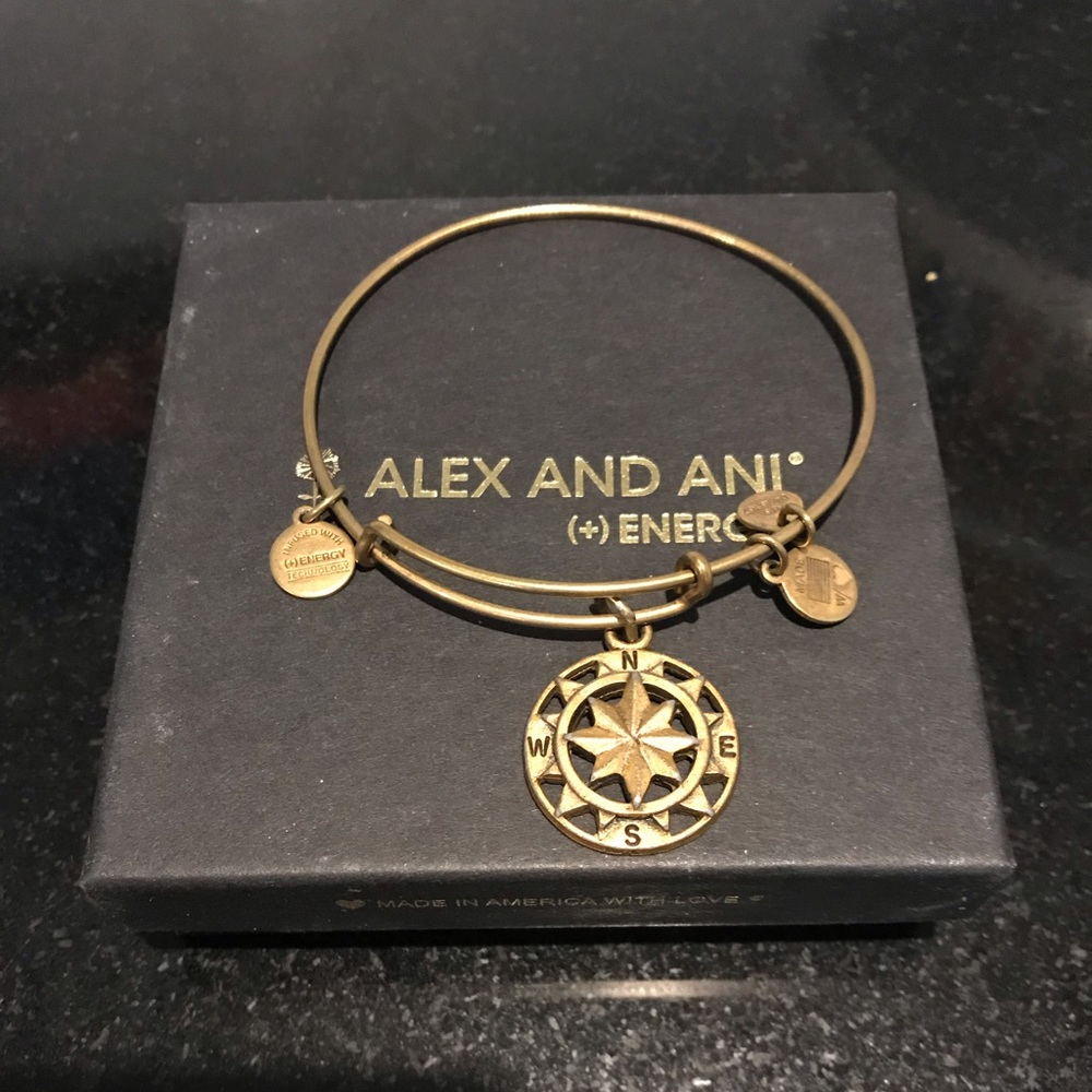 Alex and ani compass charm bracelet